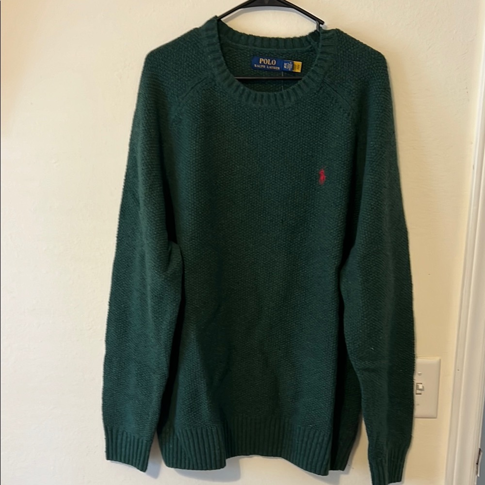 Men’s Polo by Ralph Lauren Green Sweater - XLT